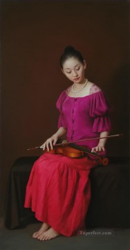 中国の女の子 Painting - 余韻中国人少女